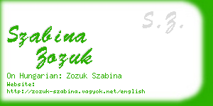 szabina zozuk business card